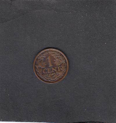 Beschrijving: 1 Cent WILHELMINA 